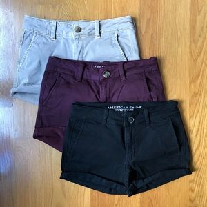 3 American Eagle Midi Shorts Bundle, Size 2